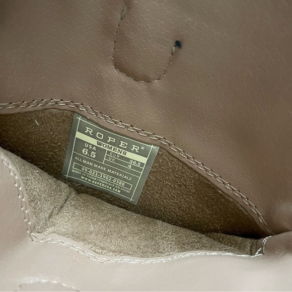 Roper American Patriot Stars & Stripes Western Boots Square toe size 6.5 - Picture 3 of 12